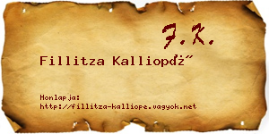 Fillitza Kalliopé névjegykártya