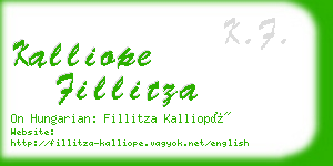 kalliope fillitza business card